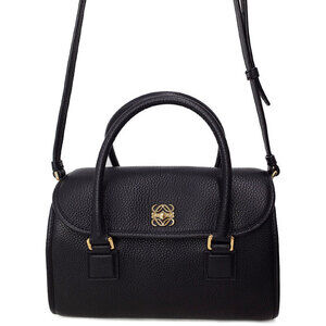 LOEWE Alamo Calfskin Leather Shoulder bag Black